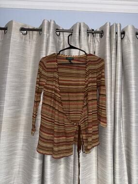 Ralph Lauren Women's Indian Beacon Blanket Western Wrap Cardigan Sweater XS